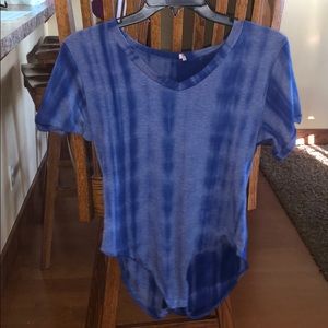 Dark blue, v-neck body suit